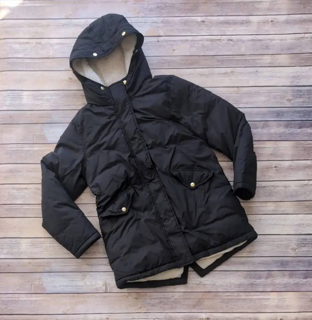 J.Crew Crewcuts Black Puffer Jacket Coat with PrimaLoft - XL